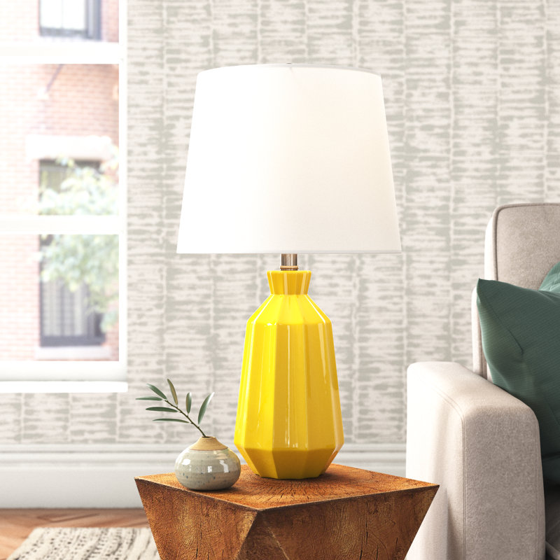 Jeanette Ceramic Table Lamp, Yellow