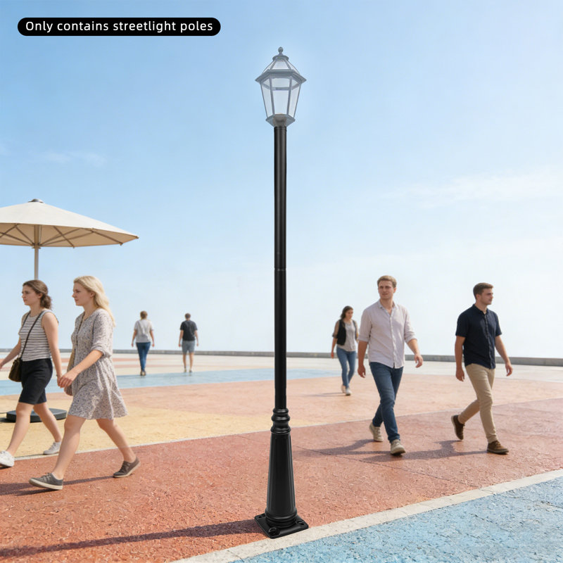 7.87 ft Outdoor Heavy Duty Metal Lamp Post, 94.49" H x 10.63" W x 10.63" D
