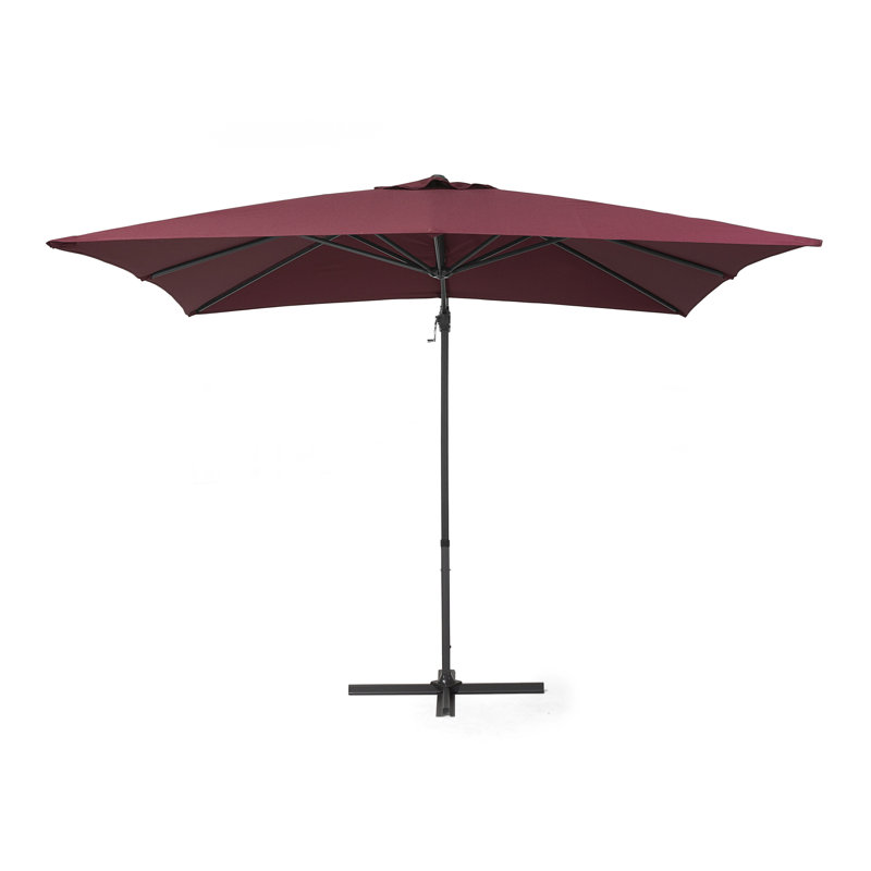 Monza 250cm Cantilever Parasol, Black, Burgundy