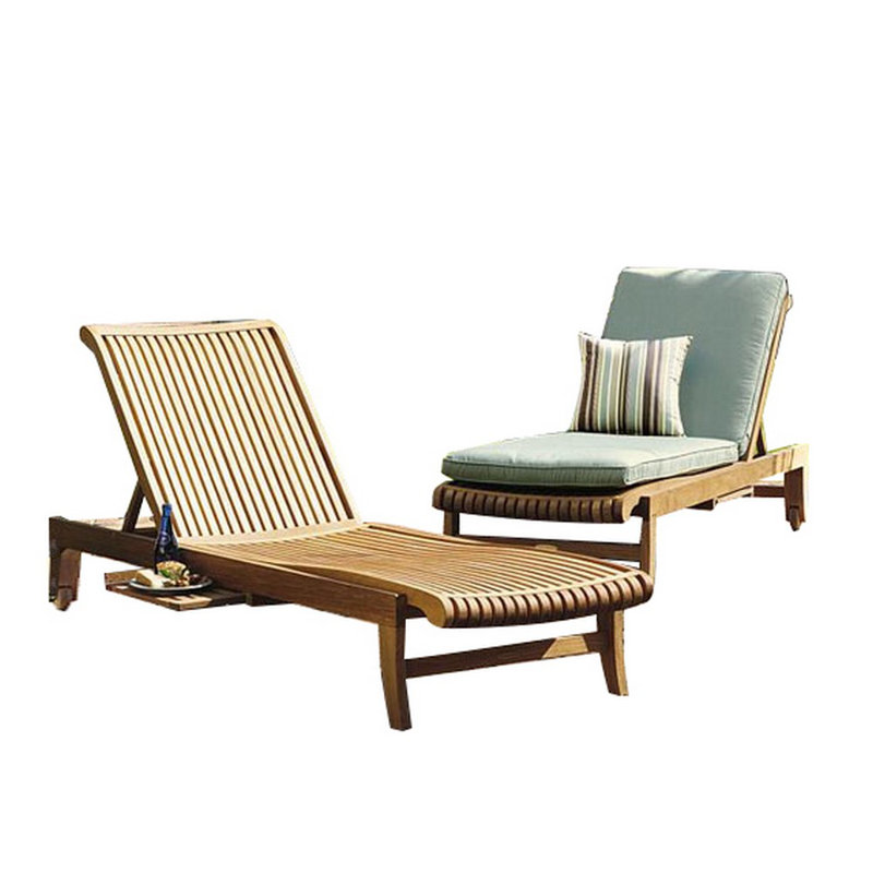 Maisonet Outdoor Teak Chaise Lounge