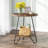 20" W Round Side Table, 2-Tier End Table with Metal Legs, Modern Industrial Bedside Table-96429141