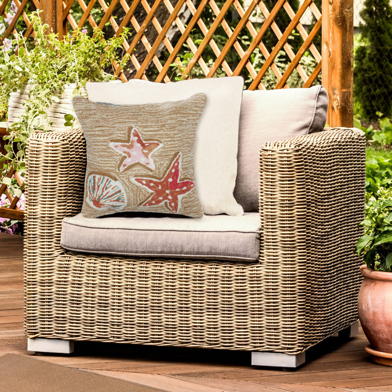 Frontporch Beachcomber Indoor/Outdoor Sand Square Throw Cushion Cover