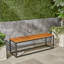Banc industriel moderne avec base en métal