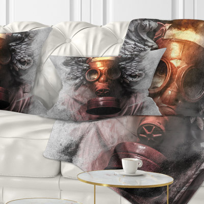 Coussin toxique «Man in Mask» - Portrait imprimé