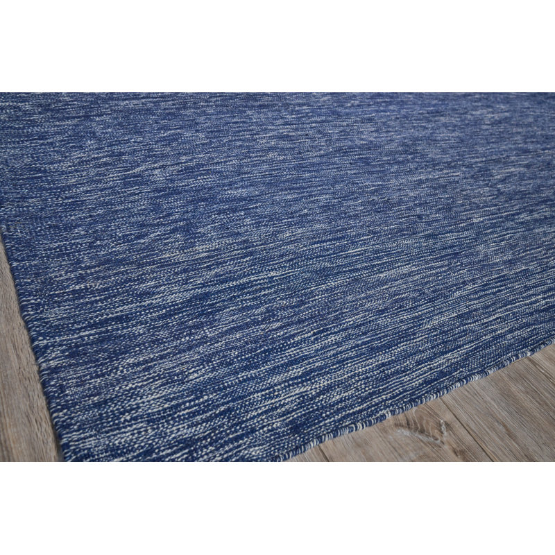 Chelsea Flatweave Wood Area Rug, Rectangle 12' x 15', Navy