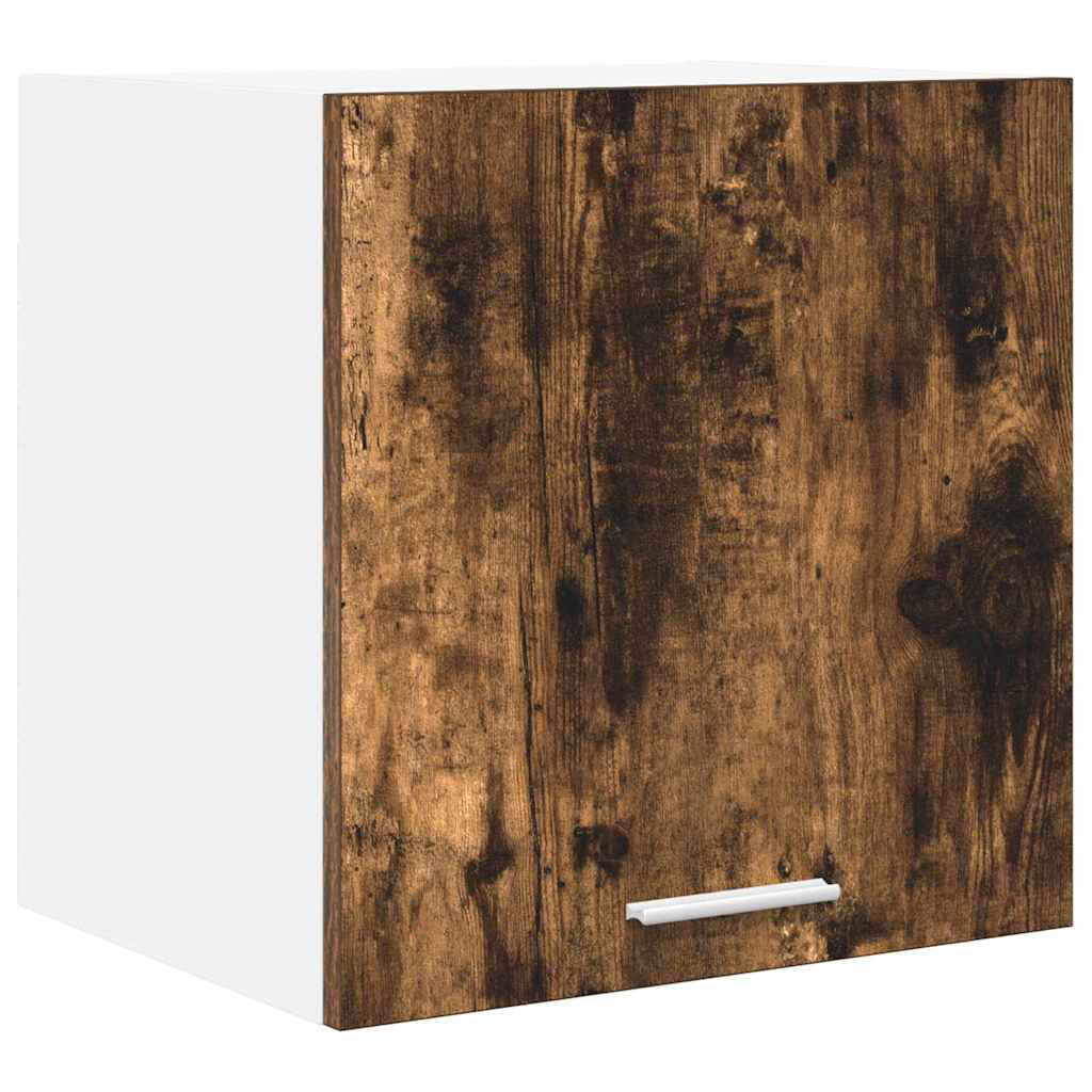 Vidaxl Hanging Cabinet Riga Black Oak And White 40 X 31 X 40 Cm