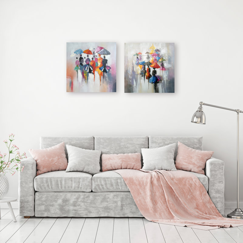 «Rain in Memory II», reproduction de peinture à l'huile sur toile tendue