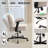 Criss Cross Chair With Wheels And Flip Arms-Comfy Fabric Cross Legged Office Chair-1365896358
