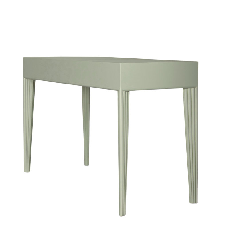 Barcelona Solid Wood Writing Desk, Celery Green