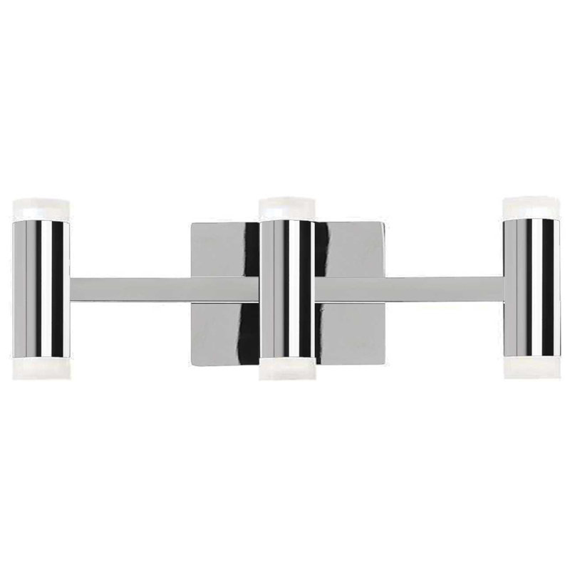 Éclairage à DEL à intensité variable pour meuble-lavabo Kostas, Chrome poli