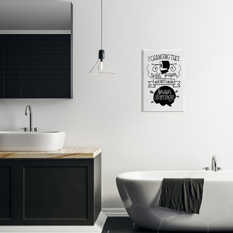 "Changer le papier hygiénique sur panneau de fibres à densité moyenne" par LSR Design Studio, art textuel