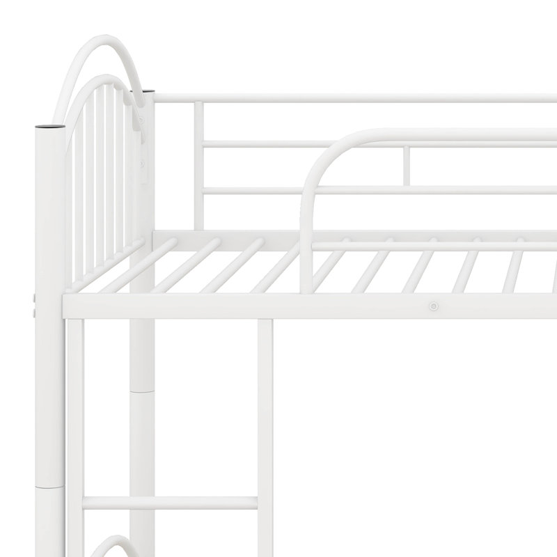 Grateron Kids Twin Over Twin Bunk Bed, White