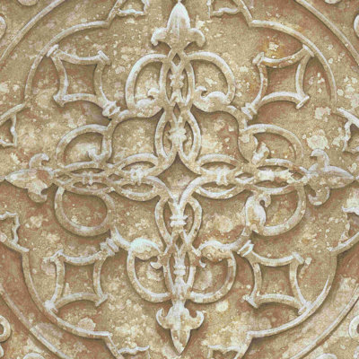 " Tan And Brown Square Tile " Painting Print