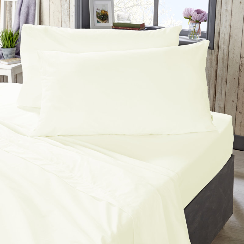 Taft Cotton Blend/Polyester Plain Weave / Muslin Fitted Sheet, Kingsize (5'), Dove Grey