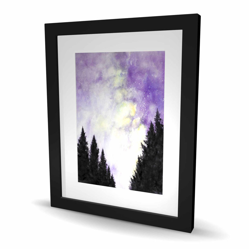 Mauve ciel étoilé - reproduction encadrée mat pour la décoration intérieure