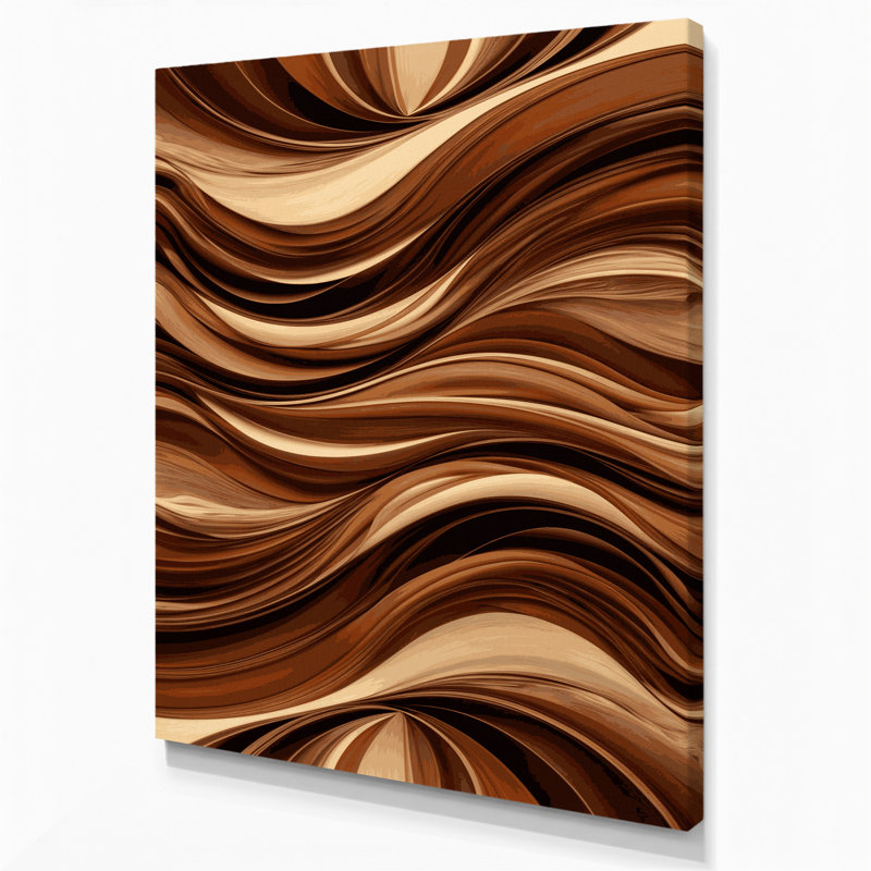 Abstract Landscape 7 Brown Canvas Wall Art, 24" H x 20" W