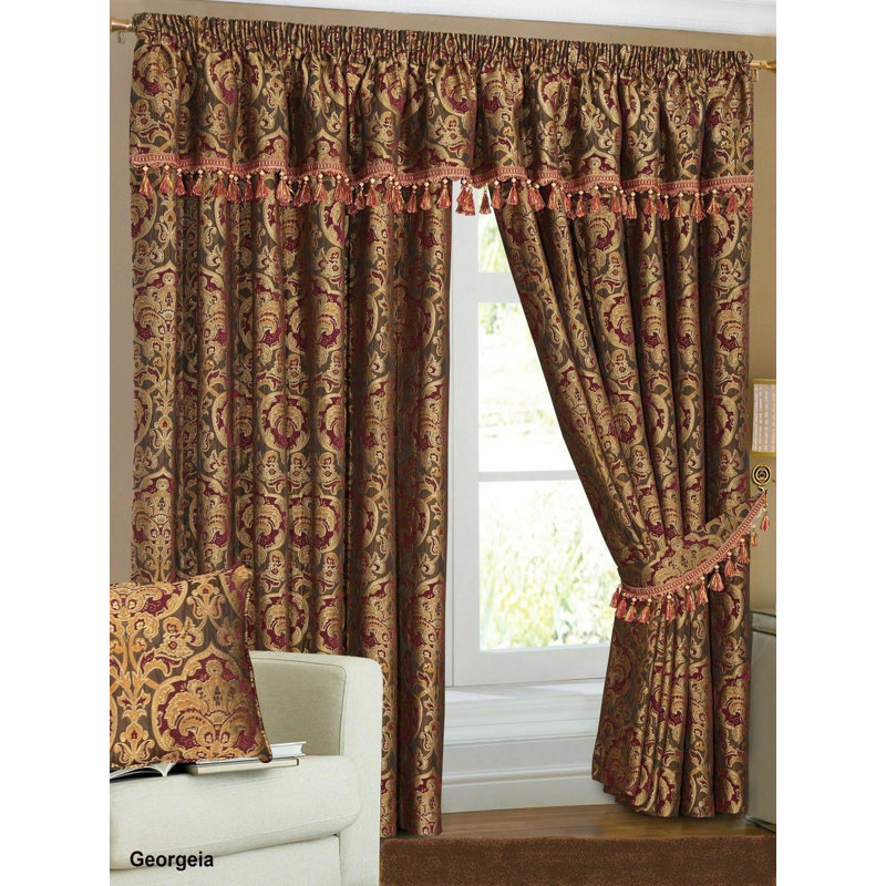 Mckellar Chenille Blackout Curtain Pair, Burgundy, 167 W x 228 D cm