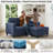 Kentrell 54"W Upholstered Loveseat with Ottoman-1198804890