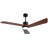 60 Inch Ceiling Fan With Light And Remote, 3 Walnut Solid Wood Blades, Quiet Dc Motor, 6-Speed 5000 Cfm, Dimmable 3-Color Led With Memory, Timer, And Reversible Function For Living Room, Bedroom