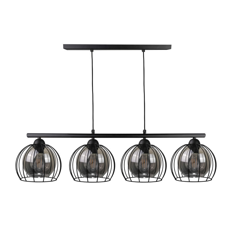 Aileana 4 - Light Kitchen Island Pendant, Black