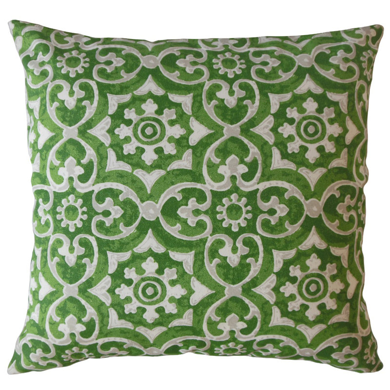 Coussin Parmida, 22 po x 22 po, Coussin décoratif, Vert