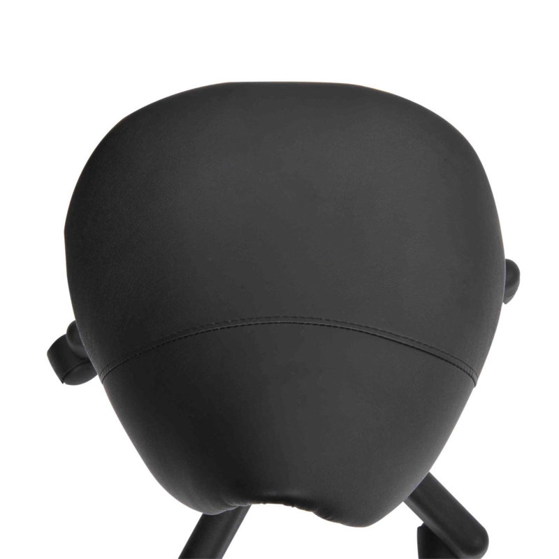 Tabouret ergonomique en similicuir à roulettes, hauteur réglable avec roulettes pour le confort du spa, du salon et du bureau