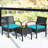Pendrick 2 - Person Patio Conversation Set with Cushions-1720695336
