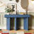 Modern Painted Entryway Table Curved Drawers Geometric Legs-399565459