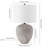 Meinou 23" Tall Ceramic Table Lamp with Fabric Shade in Cool Terracotta/White