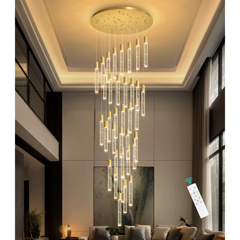 Glam 36 Lights Chandelier Led Dimmable Light, Gold