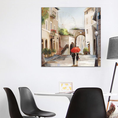 Old Town 1 Piece Wrapped Canvas Painting