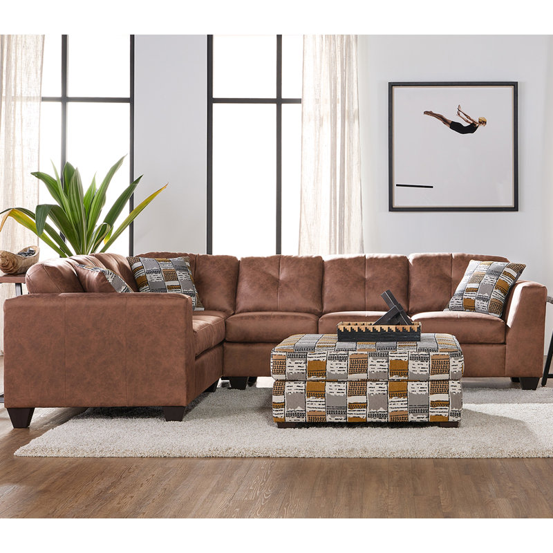 22600 Sectional, Toboggan Ocher, Mylo Timber Polyester Blend