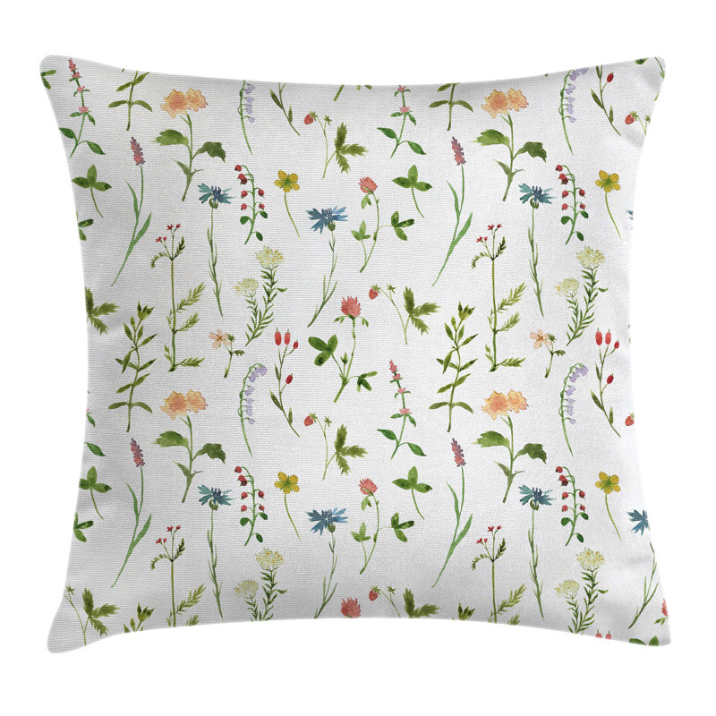 Floral Pillow Cover, 16" x 16"