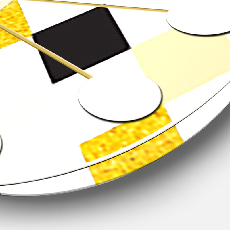 Gold Chic Design II - horloge murale moderne Mid-Century, Moyenne