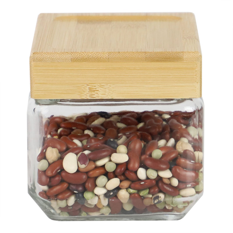 Bamboo Jar, 4.5" H x 4.25" W x 4.25" D
