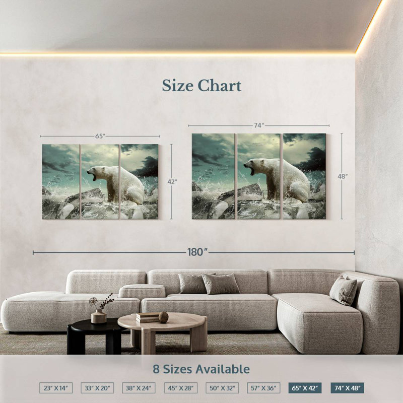 Polar Bear Rage, 42" H x 65" W