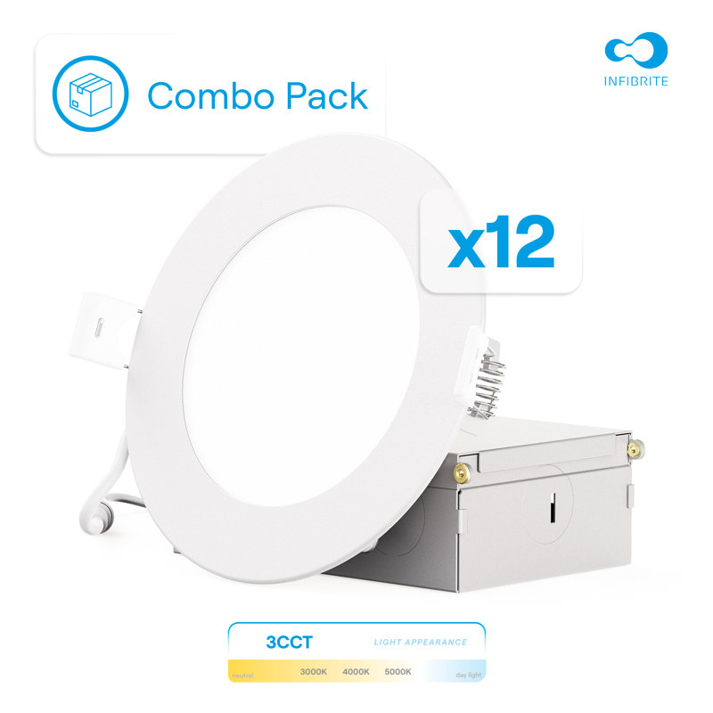 4" Slim Recessed LED, 9W, 3CCT Selectable, Dimmable