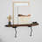 Colesen Modern Wall Shelf, 39.0 x 8.7 inches, Black & Walnut | 100% Pine Wood with 100% Metal Frame | Stylish Industrial Design for Home or Office, Perfect for Displaying Books, Plants & Decorative Items-102349908