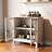 Double Glass Doors Kitchen Storage - Rustic Style Cabinet. Construction, White. Easy To Assemble Cabinet With Entrances Buffet For Home. , White Finish. Simple
