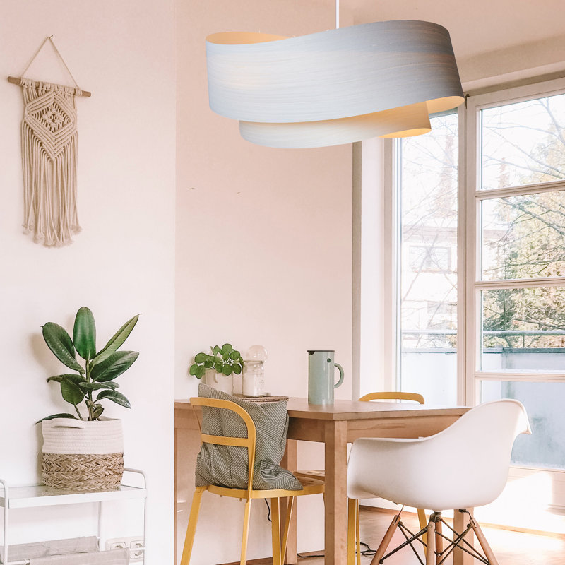 Flow Chandelier, White, 11" H x 33" W x 31" D