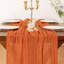 Chemin de table en étamine Cheesecloth Summer Boho Tapis de couloir de campagne orange 2 pièces en gaze rustique 10pi pour douche de bébé