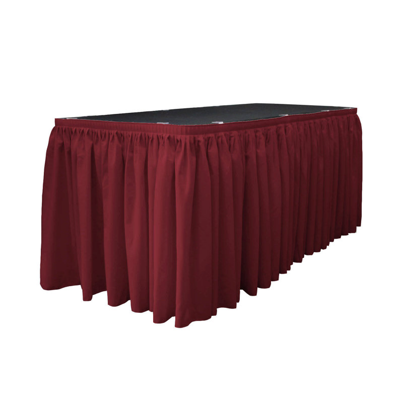 Table Skirt, Cranberry, 168" L x 29" W