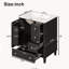 Meuble-lavabo noir 24 po avec lavabo intégré en céramique, tablette à double couche et tiroirs à fermeture en douceur