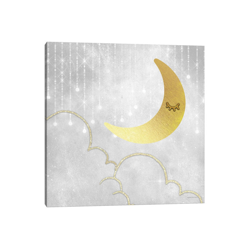 Gold Moon by Bluebird Barn - Print on Canvas, 30.48 cm H x 30.48 cm W, Wrapped Canvas