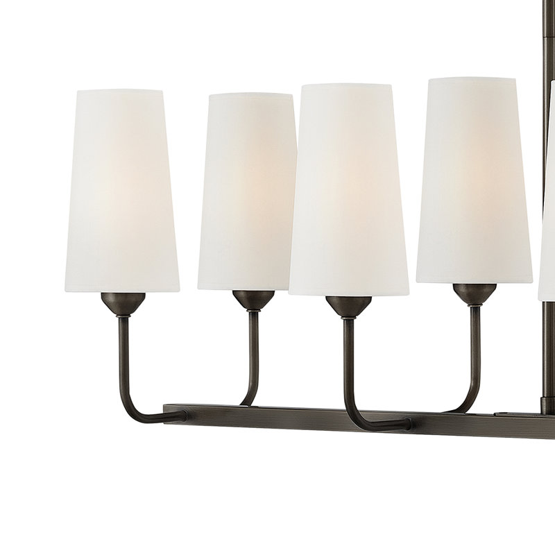 10 - Light Dimmable Chandelier, Black Oxide