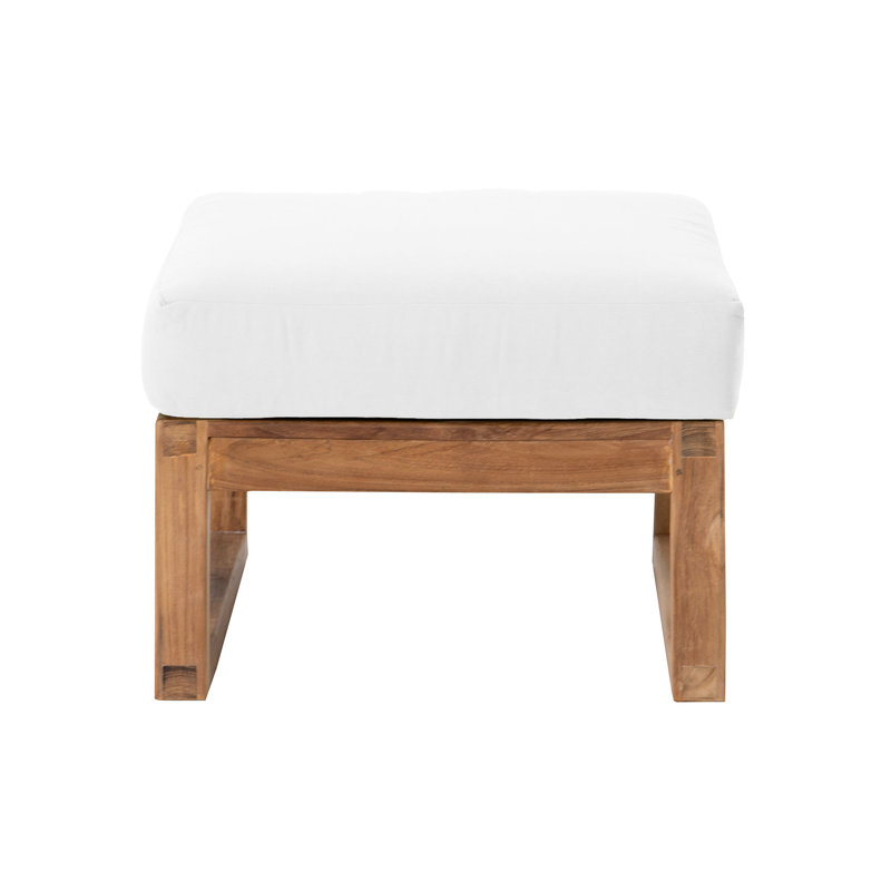 Repose-pieds avec coussin Sunbrella, Blanc