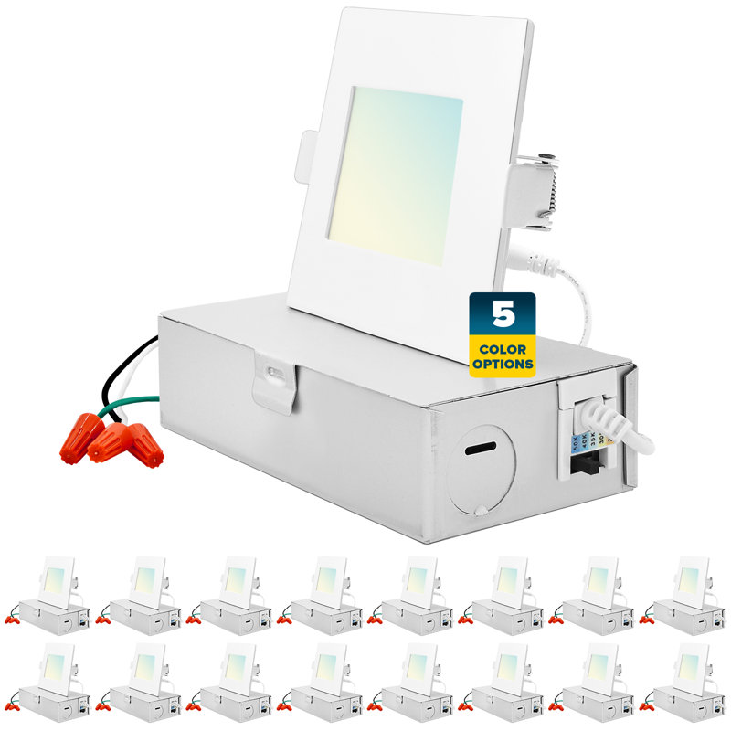 3'' Selectable Color Temperature Dimmable Air-Tight IC Rated LED Canless Recessed Lighting Kit