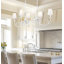 Lustre linéaire blanc texturé 6 lumières Aslin