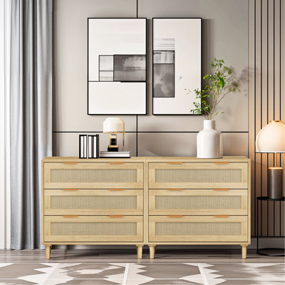 Oak 3 Chest   Of 2  - Ideal Storage Solution For Bedroom, Living Room, Dining Room Cabinet  2 Units , Practical And Attractive