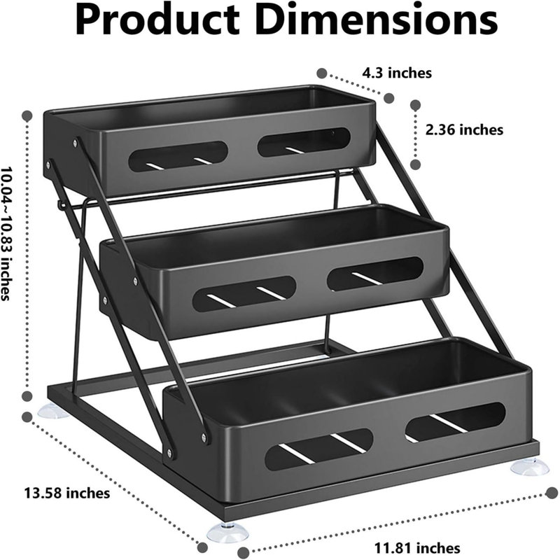 Three Layer Folding Spice Rack